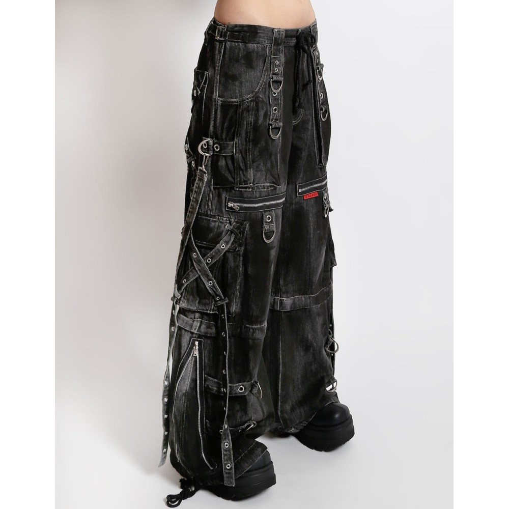Tripp NYC - XStrap Ink Wash Denim Wide leg trousers - Black